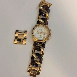 Michael Kors Gold and Tortoise watch